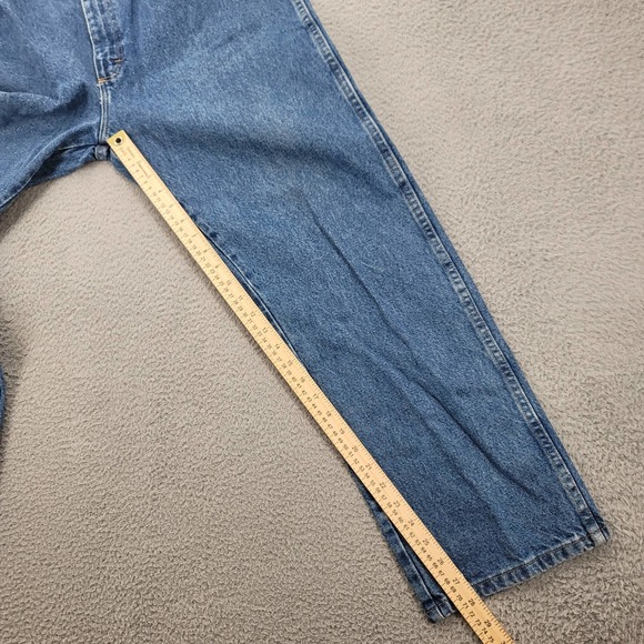 Wrangler Jeans Mens 38x29 Blue Denim Straight Leg Medium‎ Wash Cowboy Mid Rise - Picture 10 of 14